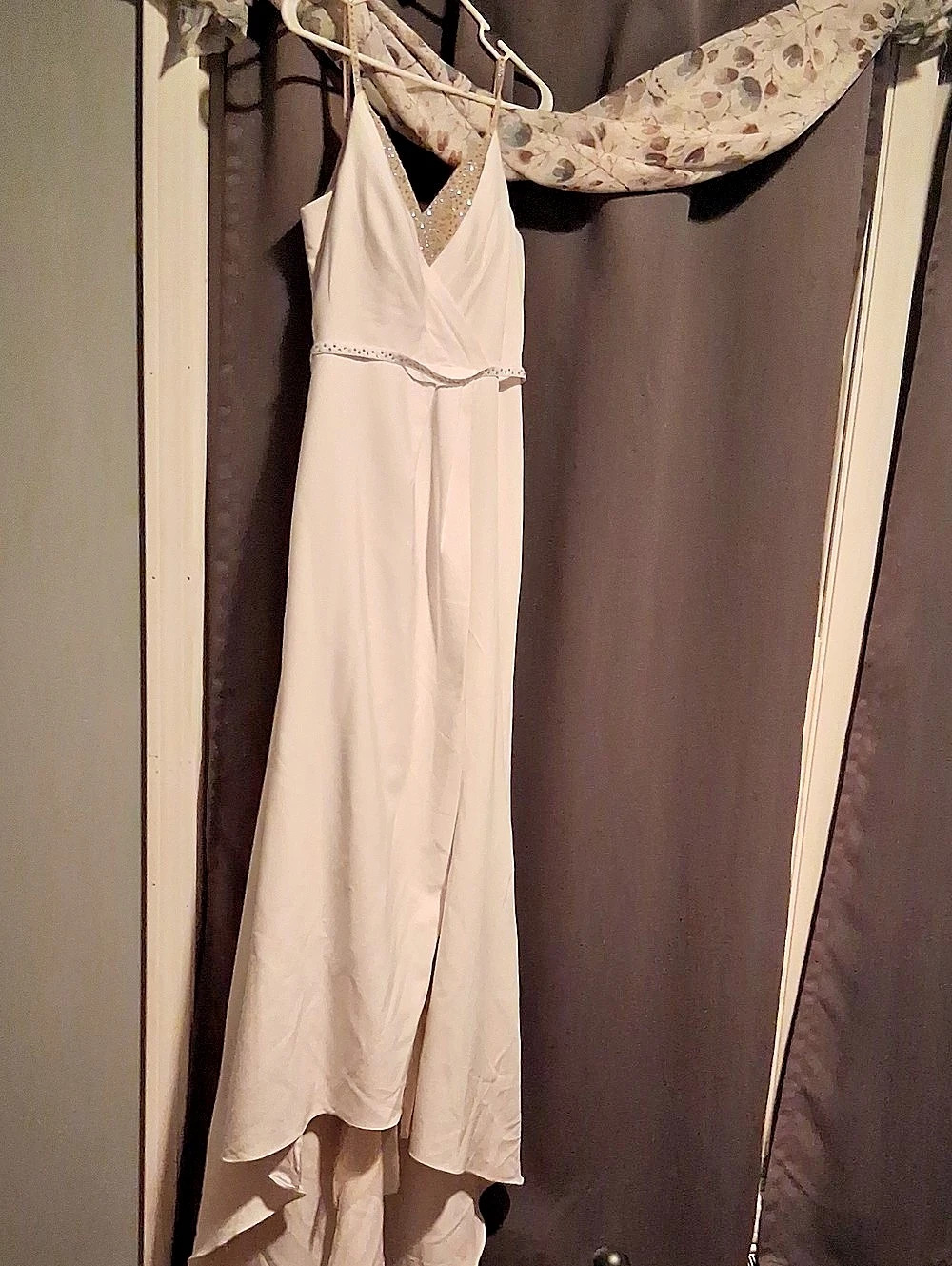 Women's Embellished White Maxi Dress